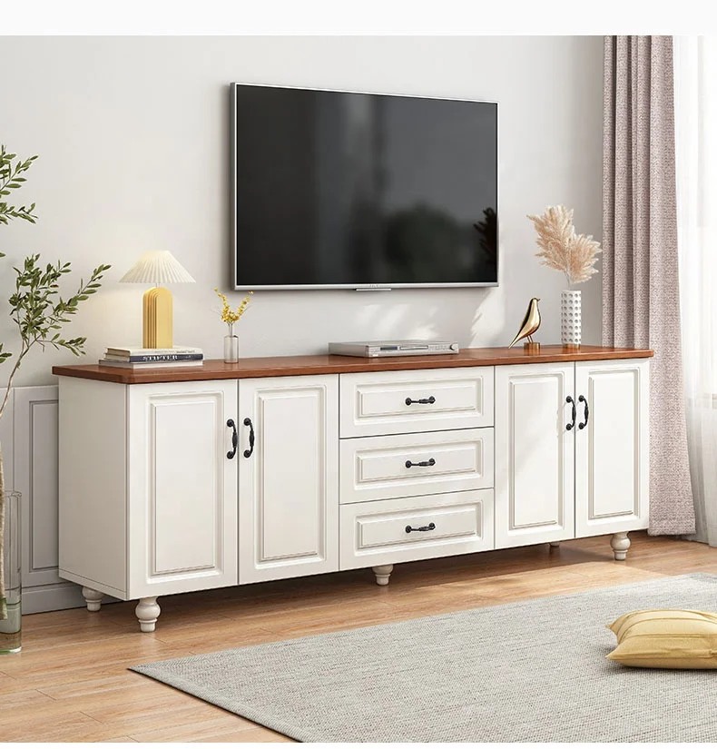 Light Luxury TV Cabinet Modern Simple Small Apartment Nordic Living Room Landing Can Accommodate Large Capacity High Cabinet