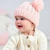 Autumn Winter Baby Hat for Girls Beanie Bonnet Kids Cute Pompoms Knit Hats Solid Newborn Accessories Warmer Stuff Toddler Cap 2