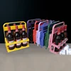 Portable Beer Carrier 4/6 Pack Folding Drinks Holder Six Pack Beer Rack Collapsible Plastic Reusable Wine Cup Rack 1