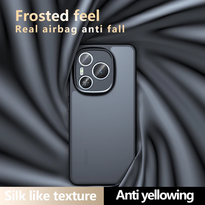 Enhanced Shockproof Frosted Matte Protective Case with Anti-Fingerprint Transparent Cover