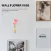 Wall Vase Plant Cuttings Decoration Flower Pot Pendant Wall-mounted Heart Design Iron Metal Professional No Drilling Required 6
