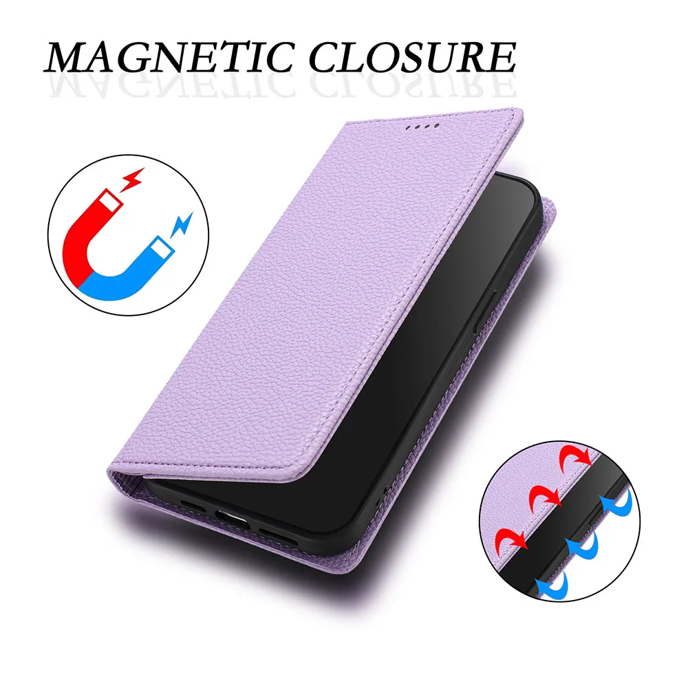 Leather Flip Wallet Case - Elegant Phone Cover and Card Holder