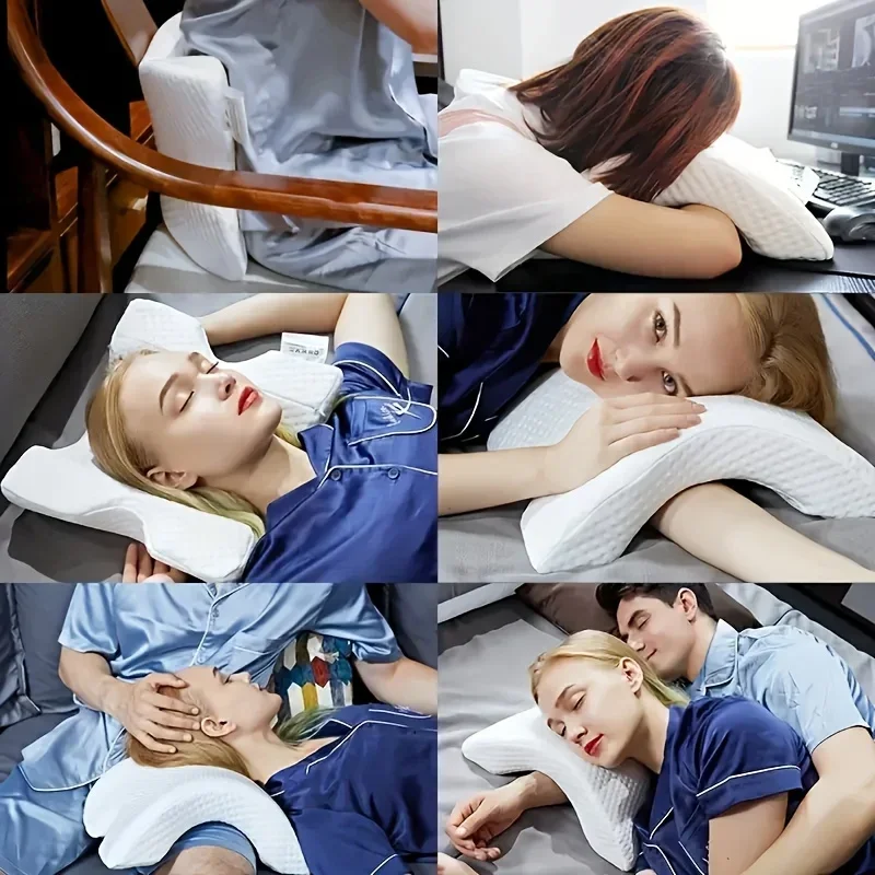 1 couple arm pillow slow rebound pressure pillow memory foam travel arch U-shaped pillow 3