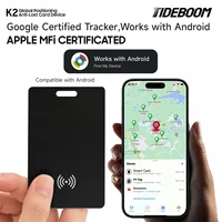 Ultra thin Global GPS Android Tracker Card wireless charging Waterproof Smart Wallet Tracker Card with Google Find My Device App