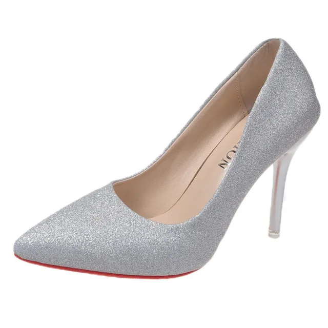 Shoes For Women 2022 Spring High Heel Pumps Sexy Foot Fetish Alternative Passion Sexy Red Bottom Pointed 10 CM Zapatos De Mujer sliver-10cm
