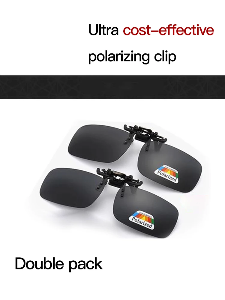Polarized Fishing Vintage Sunglasses Clip-on Myopia Glasses For Driving Cycling Men's Rimless