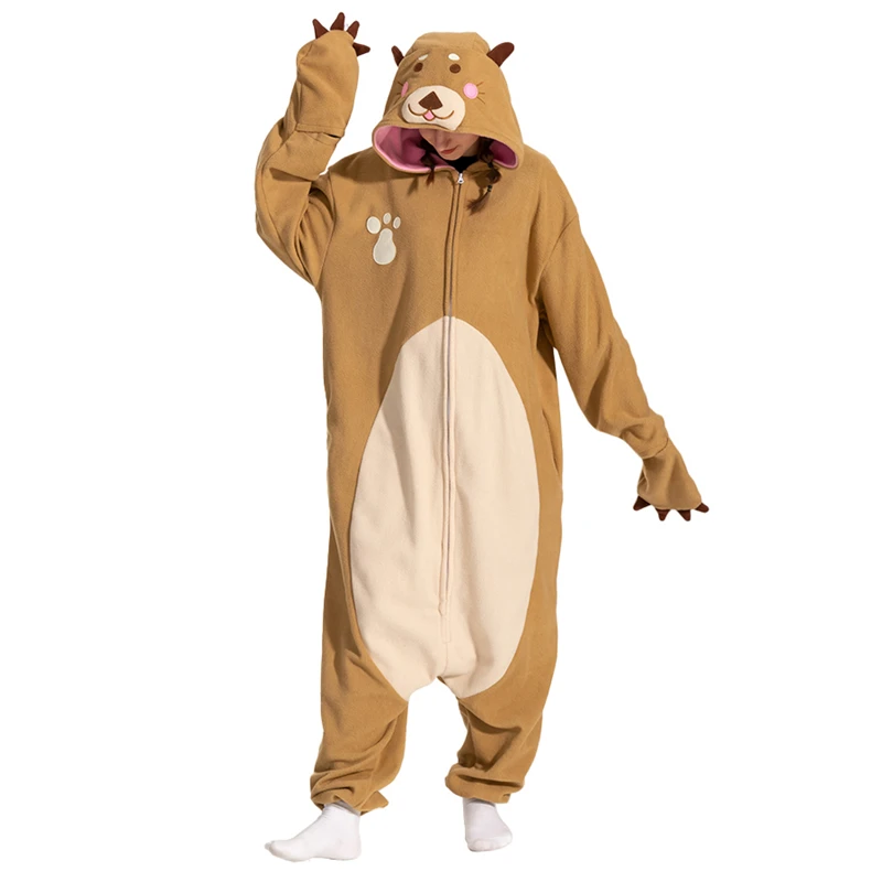 Halloween Sea Otter Cosplay Onesie For Adult Women Men Animal Kigurumis Pyjamas Cartoon Pajama Homewear Party Costume