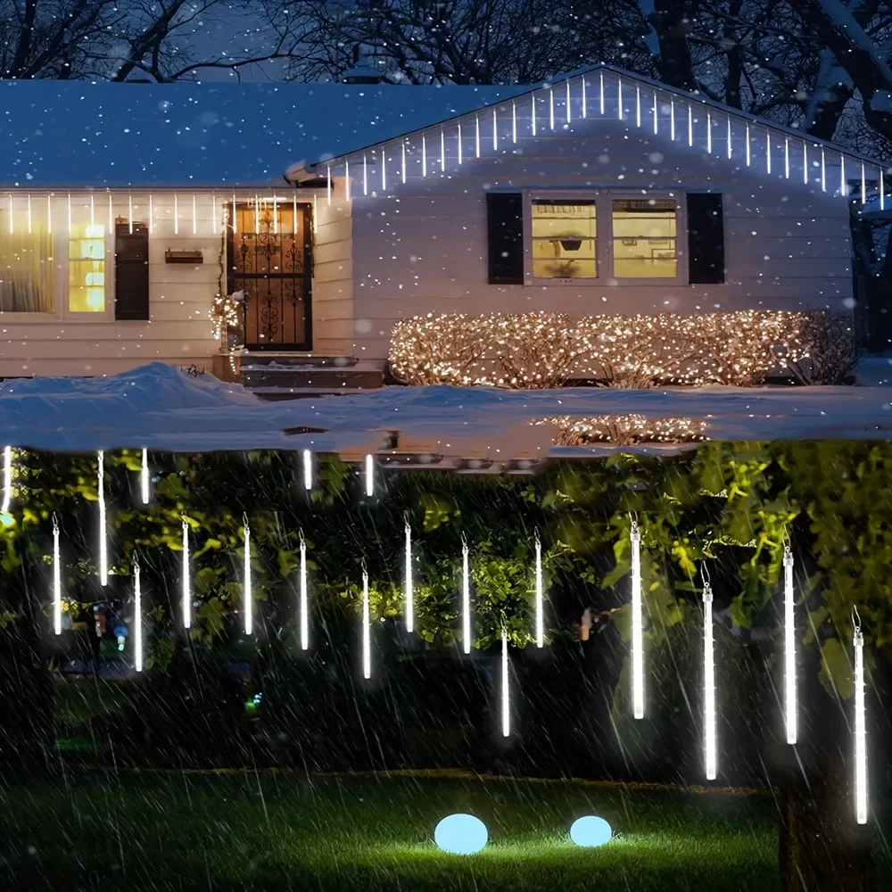 Battery Powered LED Meteor Shower String Lights