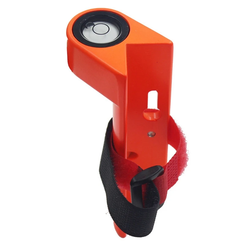 

1 Piece Adjustable Grade Rod Level Special Horizontal Bubble Orange Aluminum For Tower Ruler, Right Angle 90 Degree Level