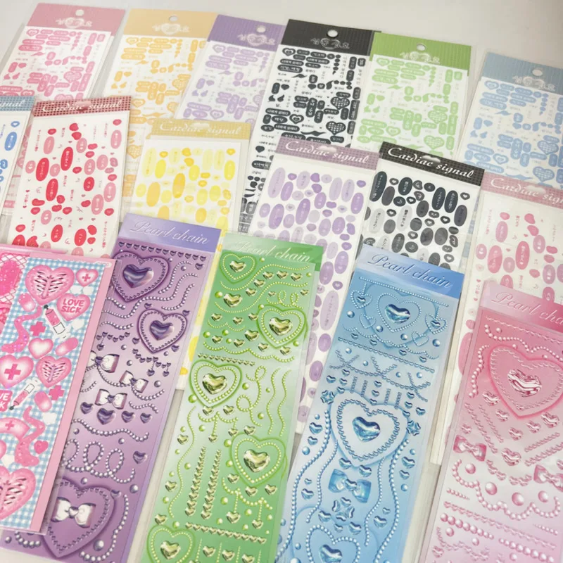 456PcsFullSetInsLoveGemStickersFullSetJournalDecorLable