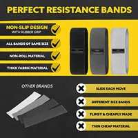 Glute Thigh Elastic Workout Bands Fabric Resistance Hip Booty Bands Squat Circle Stretch Fitness Strips Loops Yoga Gym Equipment - Image 2