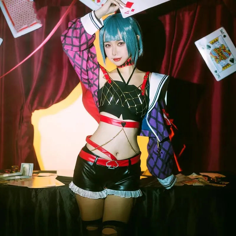 

Game Path to Nowhere Roulecca Cosplay Costume Circus Little Ugly Girl Sexy Daily Uniform Cool Women Halloween Set