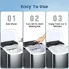 COWSAR Bullet Ice Maker Countertop with Self-Cleaning, 26.5lbs/24Hrs, 6 Mins/9 Pcs Bullet Ice, Portable Ice Maker 4