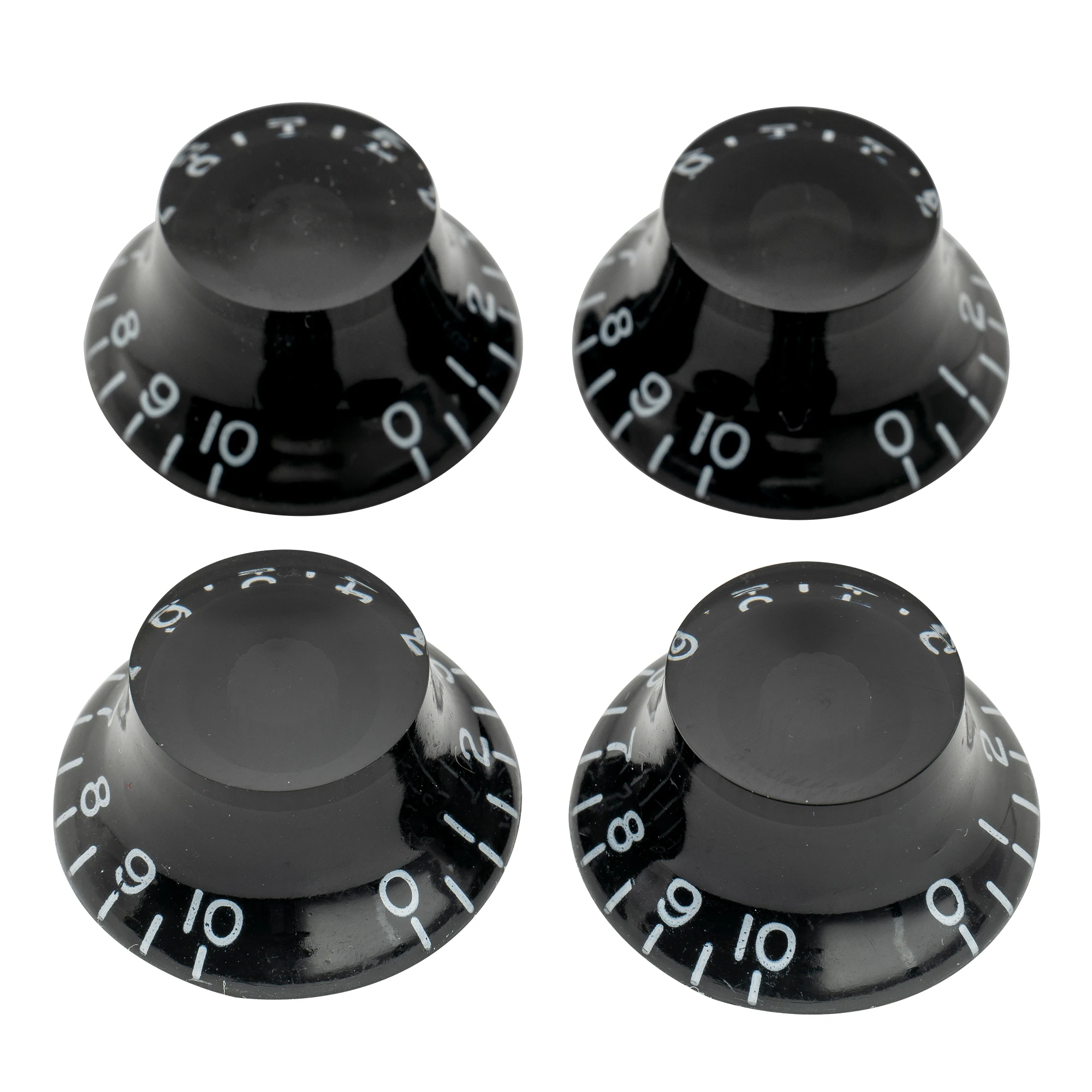 Musiclily Pro Metric Coarse 18-Spline Top Hat Bell Knobs Tone Volume Control Knobs für Epiphone LP SG E-Gitarre (4er-Set) – Detail 8
