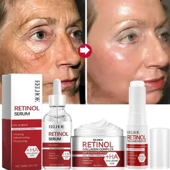 Retinol Wrinkle Remover Face Set Instant Firming Lifting Anti-Aging Serum Fade Fine Lines Whitening Korean Skin Care Products 1