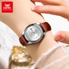 OPK 6022 Women's Watches Elegant Fashion Small Quartz Wristwatch for Ladies Waterproof  Leather Strap Dual Calendar Display 3