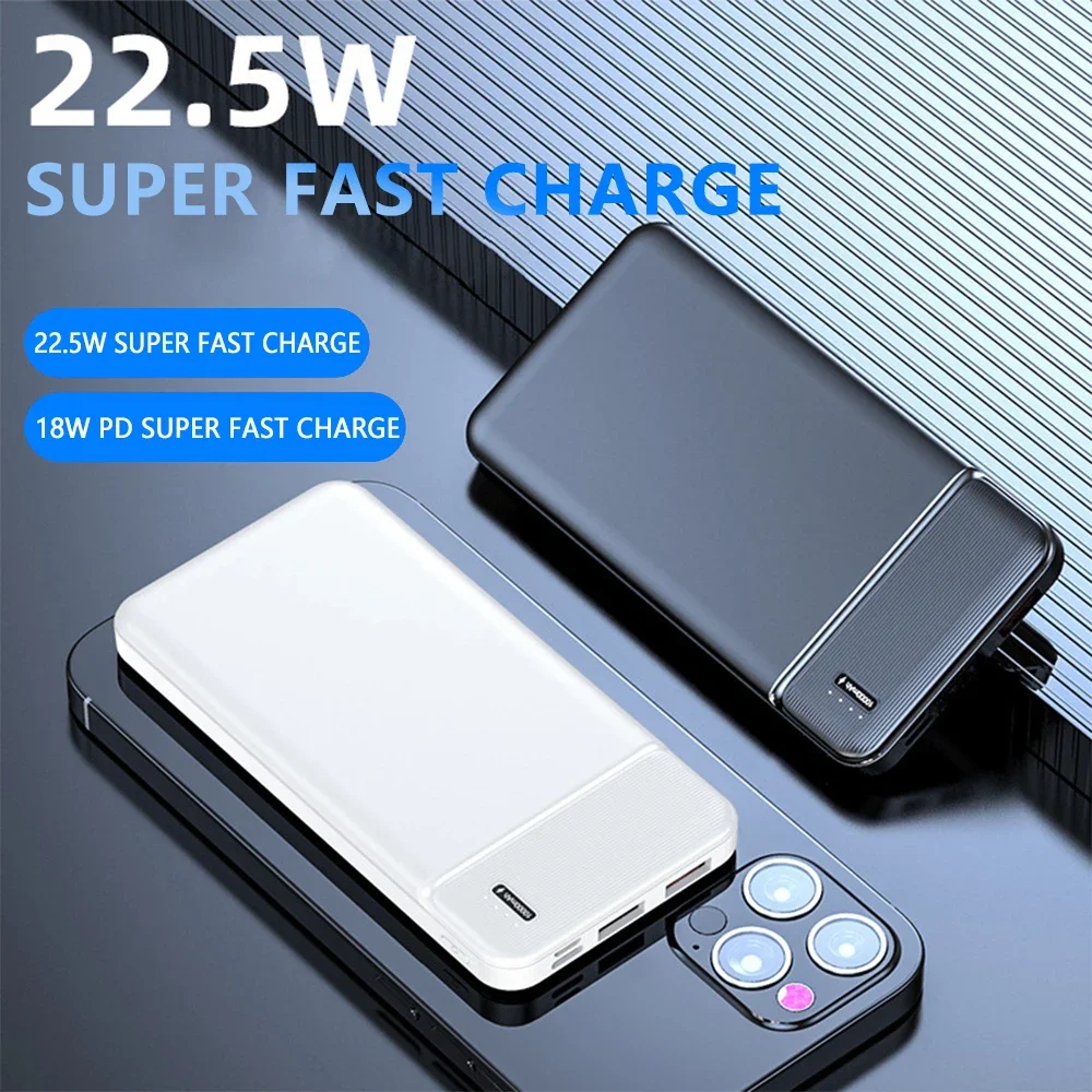 

New super fast charging 22.5W charging treasure 10000 mAh mobile power supply, used for mobile phone tablet, etc