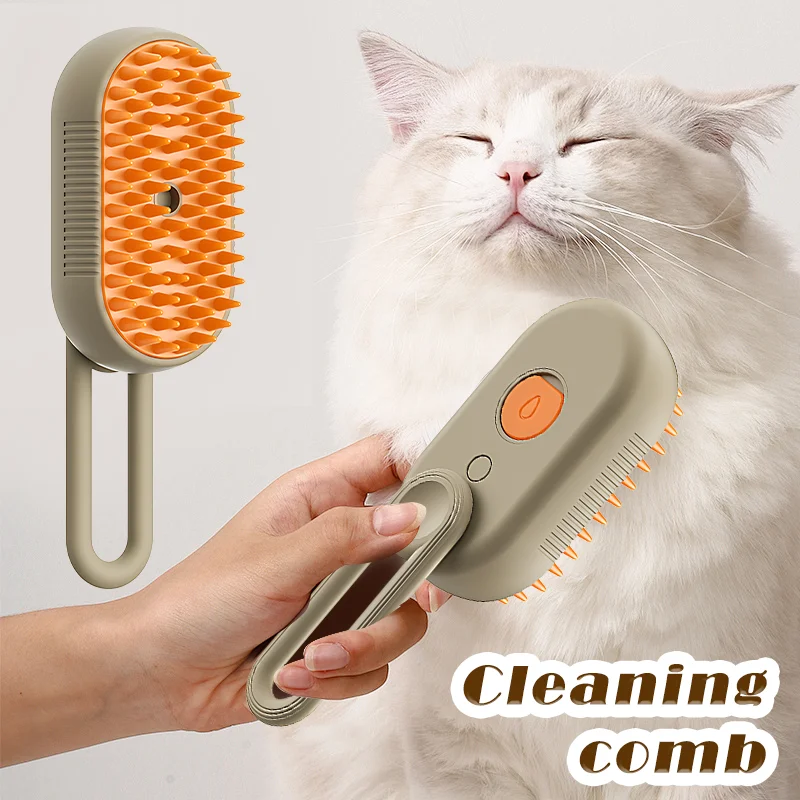 

Pet Steam Brush Electric Sprayer for Massage 3in1 Pet Brush Cat Steam Brush Comb Dog Brush Hair Removal Grooming Supplies