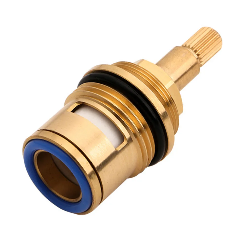 Faucet Cartridge Replacement Brass Ceramic Stem Disc Cartridge Faucet Valve G3/4" For Bathroom Kitchen Tap Hot Cold Water