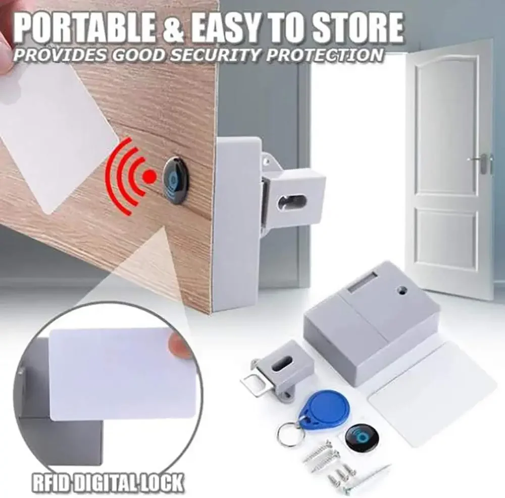 DIY Smart Sensor RFID Hidden Safety Digital Cabinet Lock/Electronic Drawer Locks Invisible Sensor Lock For Wardrobe Furniture security cabinet lock