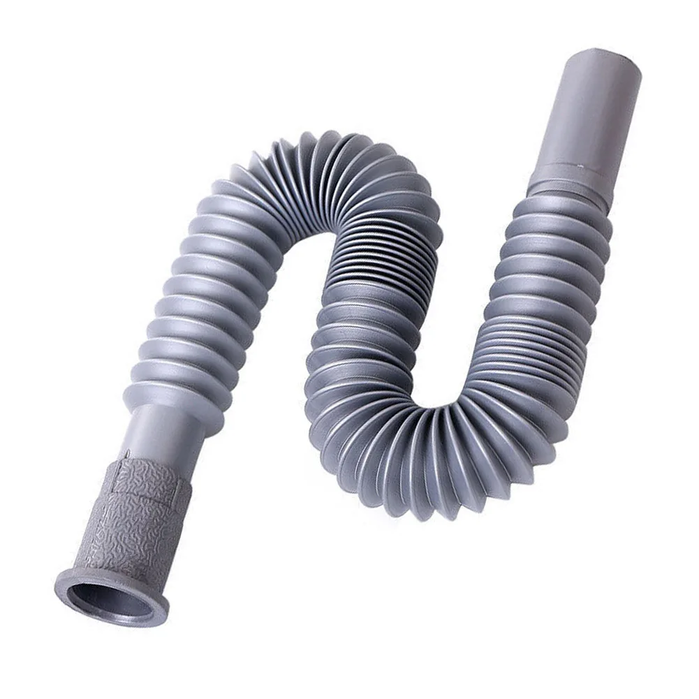 Water Drain Flexible Hose Pipe Kitchen Basin Strainer Extension Drain 80cm Washbowl Home Universal Bathroom Plastic water tap spray head universal 1 2 connector flexible pull out hose kitchen pull out faucets replacement sprayer nozzle