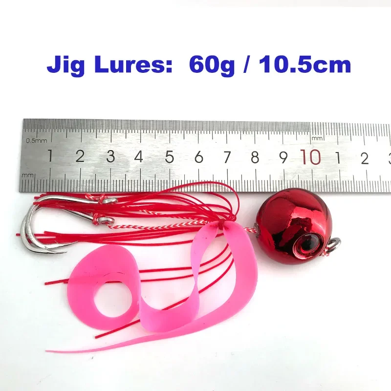 60g-200g Deep Control Up Tenya Madai Jig Kabura Saltwater Fishing Lure Jighead Sea Boating Bait Shrimp Rubber Skirt 3