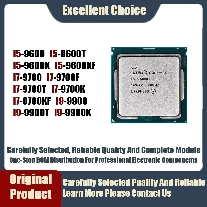 100% Nuovo I5-9600 I5-9600T I5-9600K I5-9600Kf I7-9700 I7-9700F I7-9700T I7-9700K I7-9700Kf I9-9900 I9-9900T I9-9900K Cpu Bga