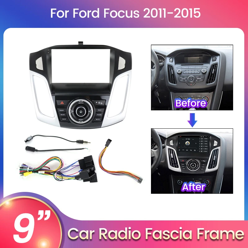 Adaptador de marco de Radio para coche, de caja Canbus para Ford Focus 3 2012 2017, DVD, CD, reproductor estéreo, Panel de montaje en tablero, 2Din| | - AliExpress