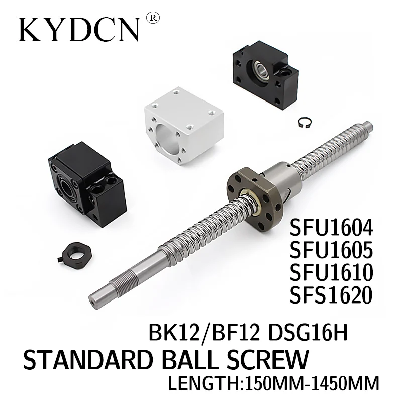 SFU1604 1605 1610 Ball Screw Length 150 1450mm Nut Nut Seat Plus BKBF12 sfu1604-1605-1610-ball-screw-length-150-1450mm-nut-nut-seat-plus-bkbf12