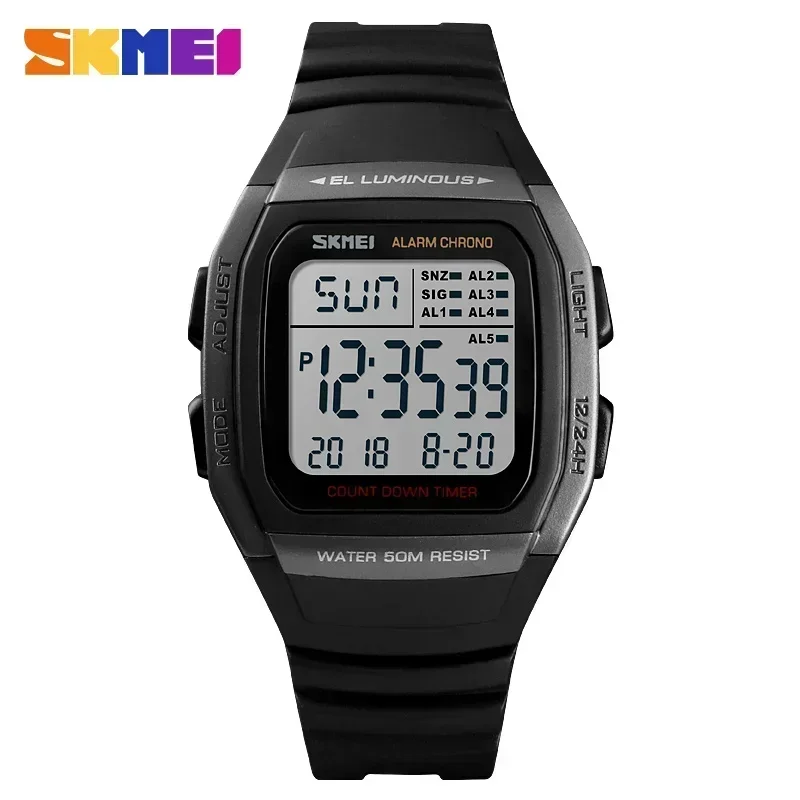 Enhanced Product Title: 

SKMEI Chrono Countdown Men's Luminous Digital Sport Watch
