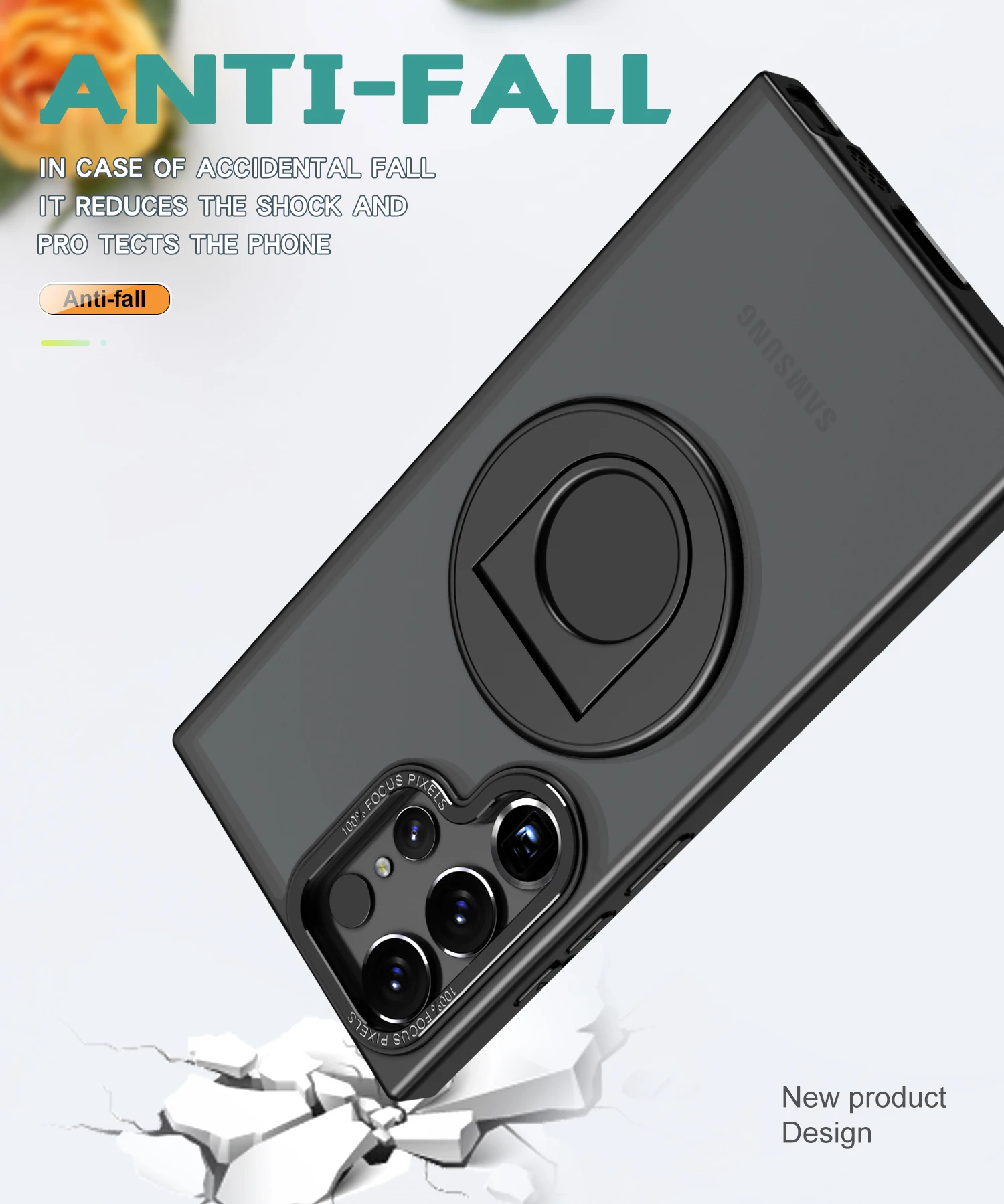 Defender Magnetic Ring Bracket Magsafe Case for Galaxy S23 Ultra S22 Plus S23 FE Shockproof Frosted Wireless Charging Phone Case