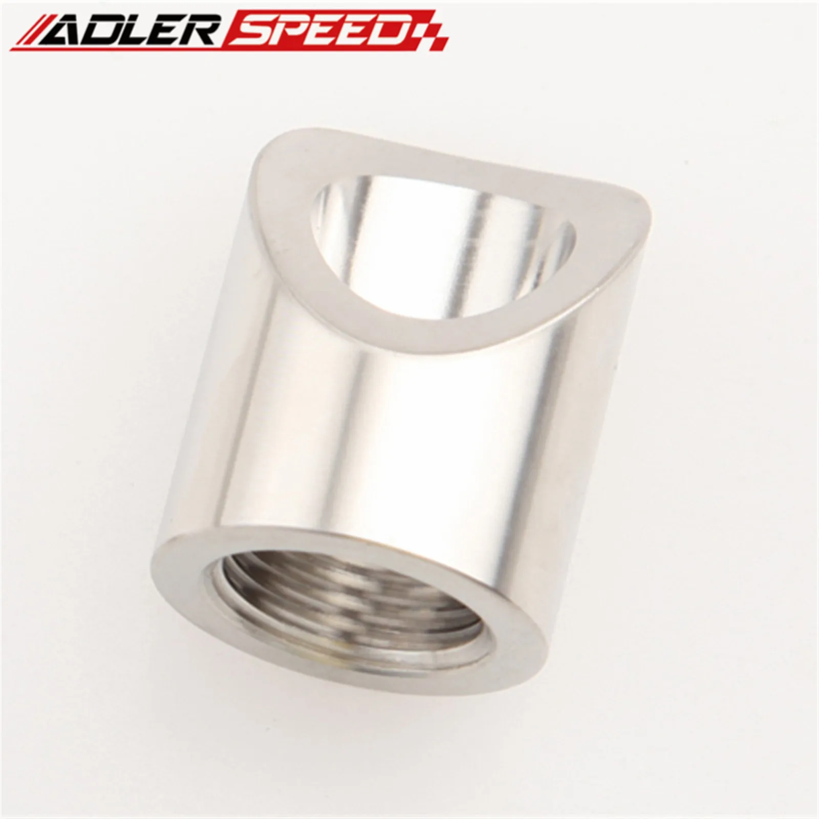 2개 45도 프리커브드 304 스테인리스 스틸 M18 X 1.5 컷 용접 O2 산소 센서 번 18mm X 1.5