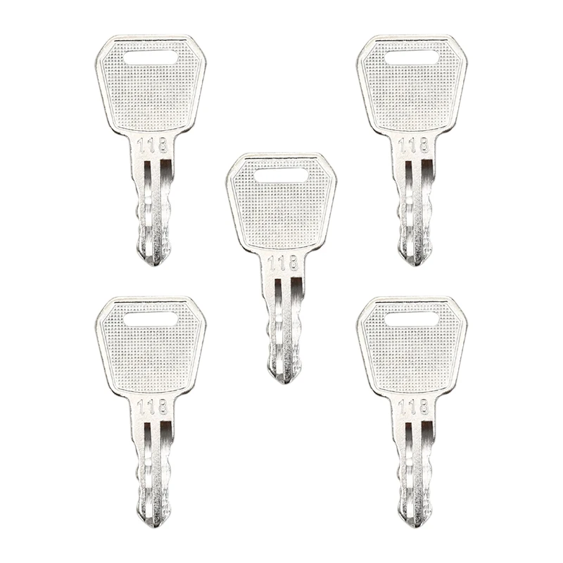 5 Pcs Key 1115-500016-00 Marked 118 Compatible with Big Joe EP Electric Pallet Jacks E30 EZ30 EPT20-15ET EPT20-18EA ES10-10ES