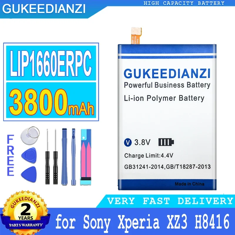 

GUKEEDIANZI Battery for Sony Xperia, Big Power Battery, LIP1660ERPC, H8416, H9436, H9493, XZ3, 3800mAh