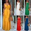 112896-444f2a.jpg Été Spaghetti sangle longue Robe Style bohème décontracté vacances Maxi robes de plage pour les femmes mode élégante dame Robe robes