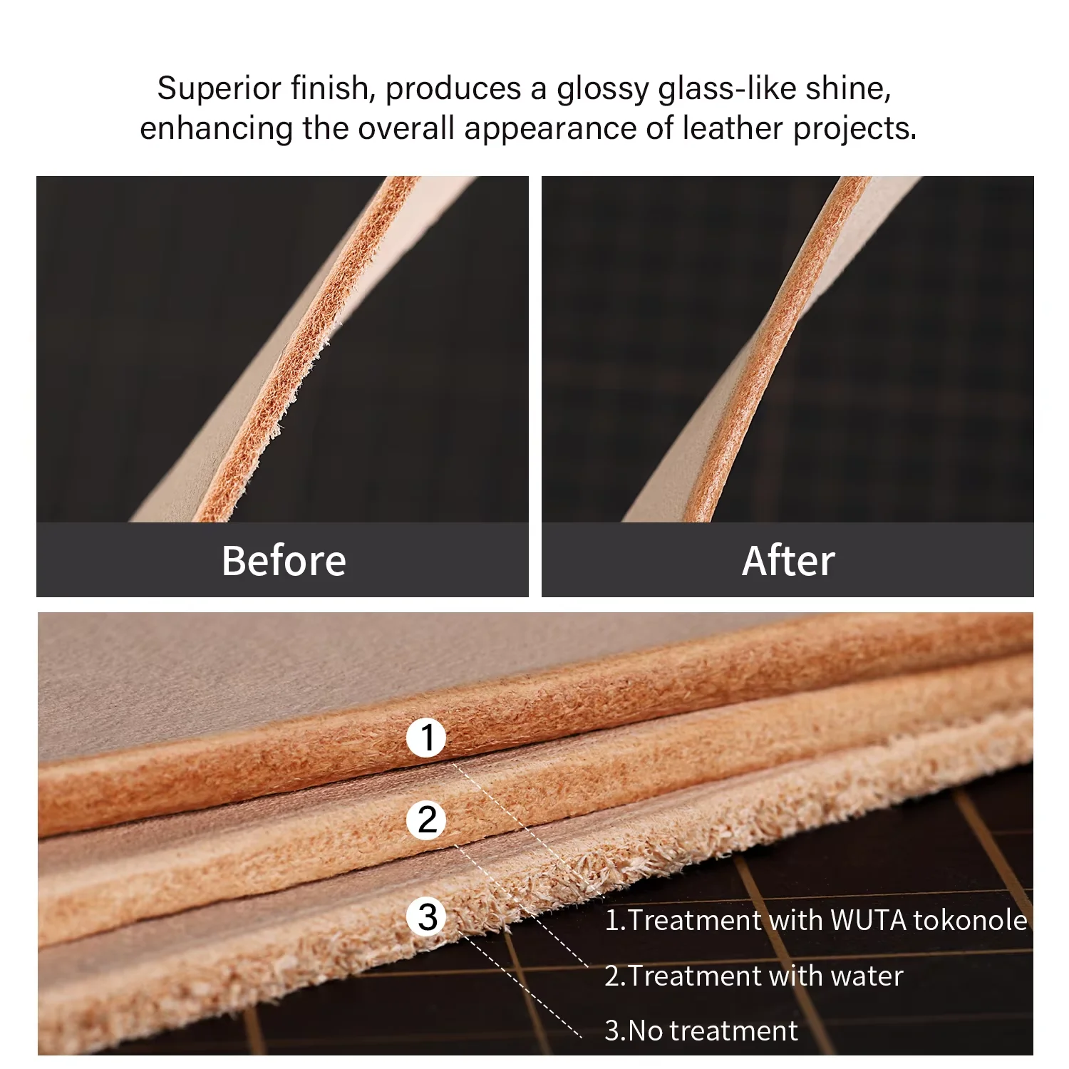 Leather Finish Tokonole Rougher Burnisher Gum Handcraft CMC Treatment Agent Italy Imported Edge Coat Paint