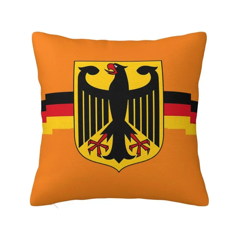 

Luxury German Eagle On Shield Sofa Cushion Cover Soft Germany Flag Throw Pillow Case Bedroom Decoration