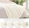 Flannel Fleece Throw Blanket Soft Blanket Beige 3D Imitation Turtle Shell Jacquard Fleece Blanket Decorative Fuzzy Cozy Throw 4