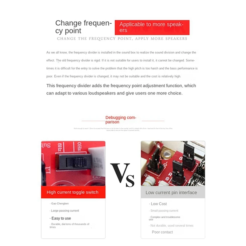 Divisore Audio 200W Bass Audio Crossover Bass Crossover Hifi Hi-Fi Crossover Filter