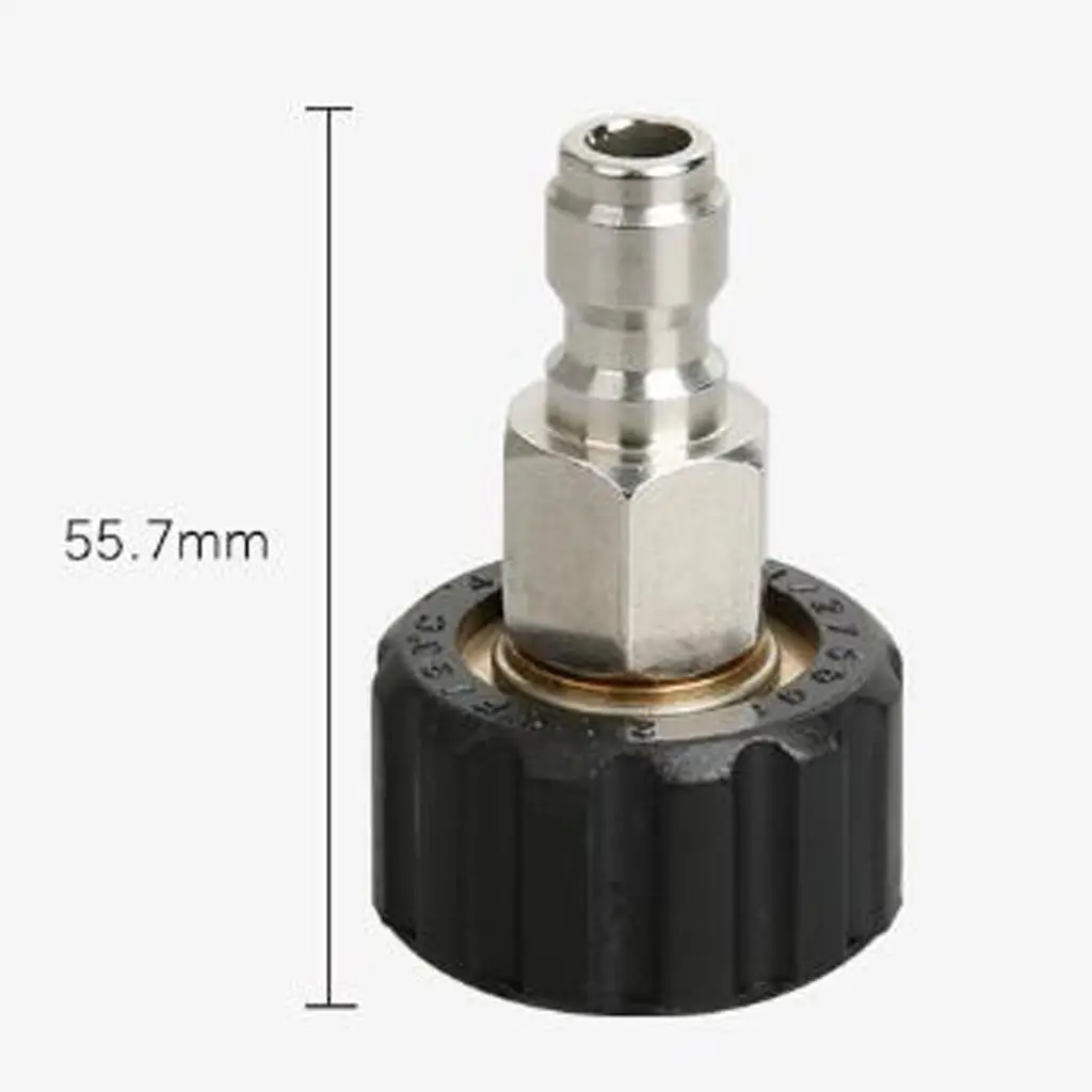 High Pressure Washer Quick Connector M22-14mm X 1/4 Quick Connect Adapter