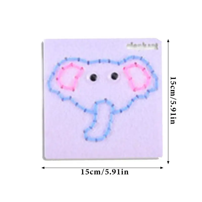 Kids Sewing Kit String Knitting Kits Threading Board Toddler Sewing Toddler Lacing Cards Board Toys For Enhance Cognitive