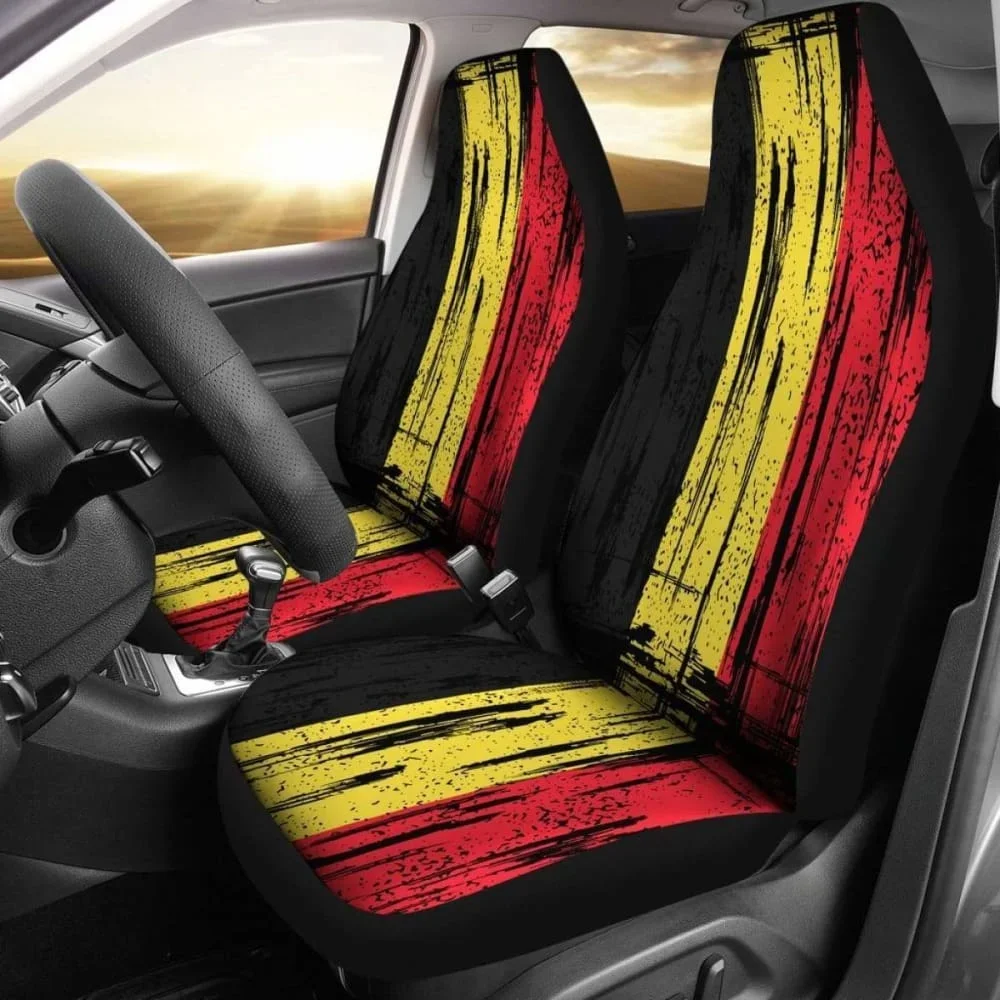 Baxinh Horse Floral Car Seat Covers Full Set - Universal Fit For SUV Sedan Truck, Non-Slip, Blue & Red