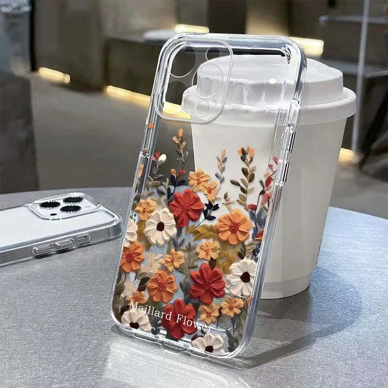 Vintage Flower Lily Hibiscus Soft Phone Case Cover