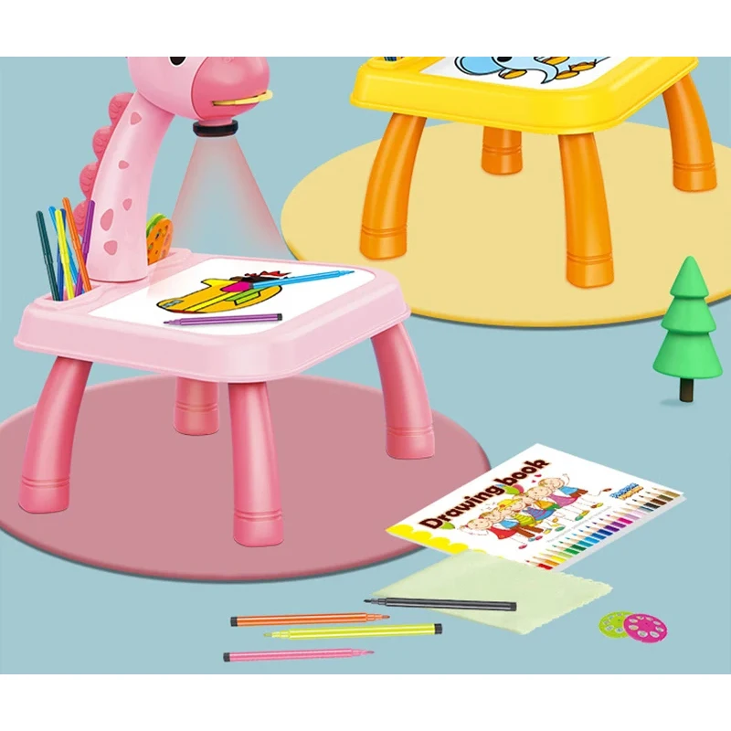 Mini proyector Led de arte para niños, mesa de dibujo, juguete ligero para niños, tablero de pintura, escritorio pequeño, herram 5