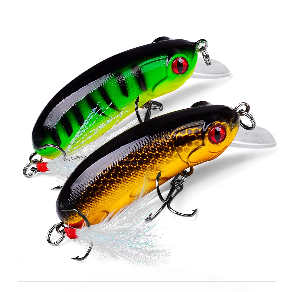 1pc 70mm 9.7g Fishing Lures Top Water Popper Plastic Swimbait