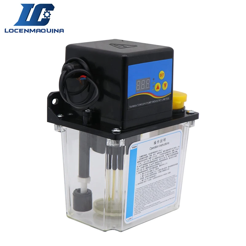 1.2L 2L 220V CNC Automatic Lubrication Oil Pump Electronic for Guideway Slider Interval Time Adjustable