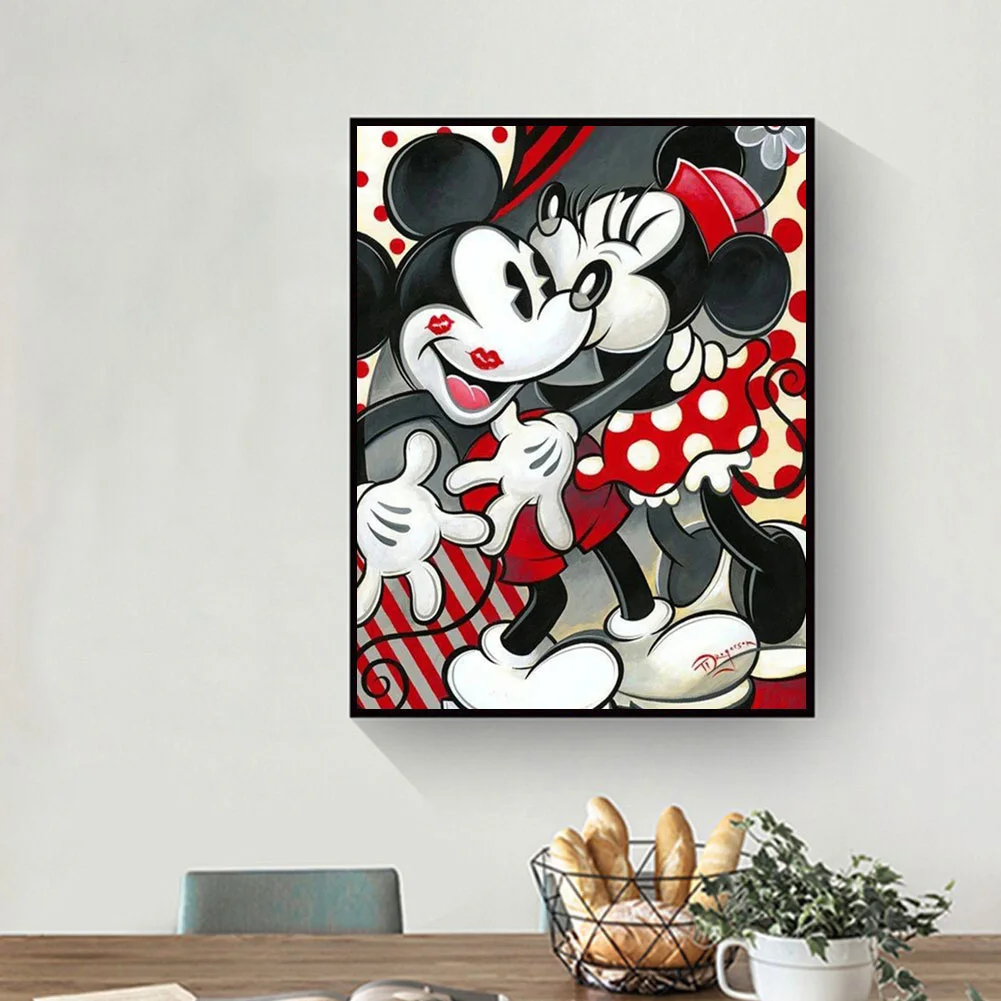 5D DIY Diamond Painting Disney Mickey Minnie Animal Cartoon Mosaic Set Children Hobby Art Round Embroidery Room Wall Decor