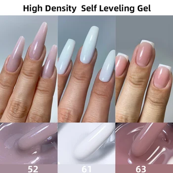 MSHARE 50g Pink Builder Nail Gel for Nails Extension Cover White Purple High Density Self-Leveling Hard Gel French Nail Art 50ml 1