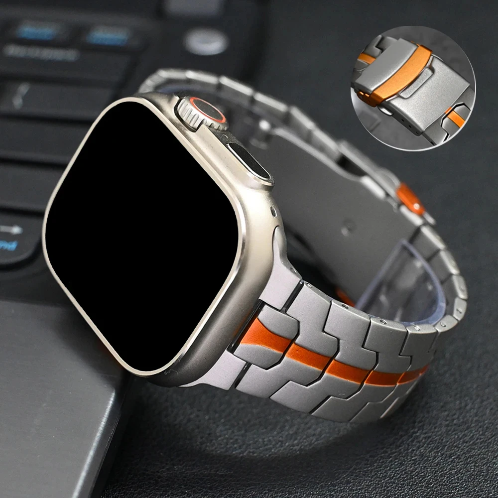Premium Titanium Metal Watch Strap - Elegant & Durable Bracelet