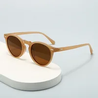 Classic Round Polarized Sunglasses Women Men Tea Lens Outdoor Driving Shades Vintage Sun Glasses Unisex UV400
